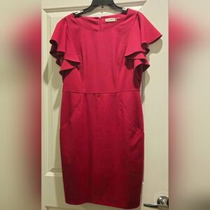 Calvin Klein burgundy dress